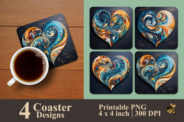 Plywood Rose Coaster Sublimation Design