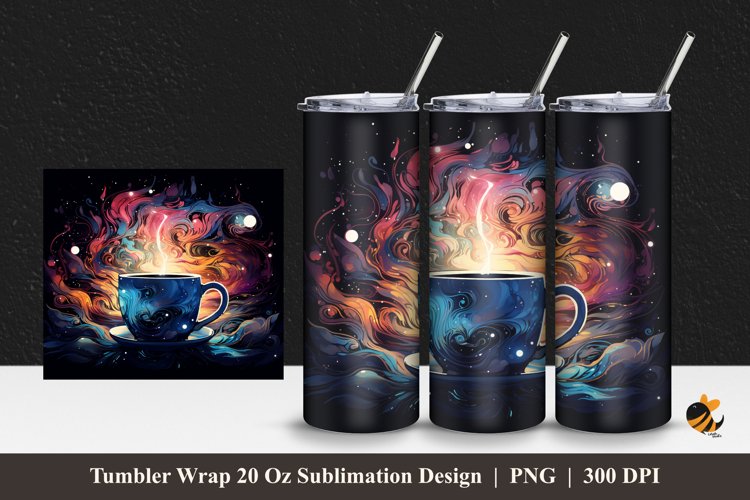 Fantasy Cup Tumbler Wrap Sublimation Design 1