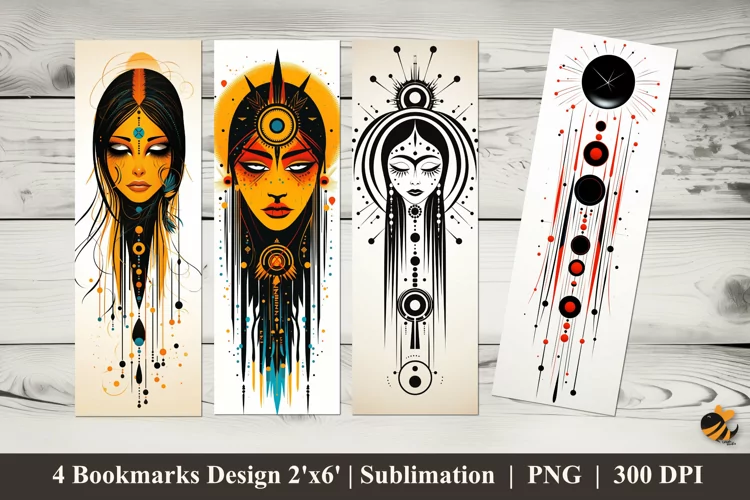 Boho Vector Bookmarks Sublimation Design