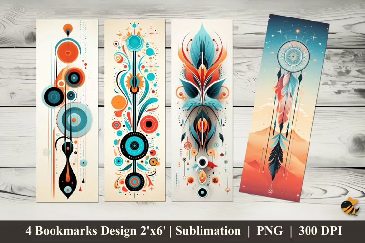 Boho Vector Bookmarks Sublimation Design