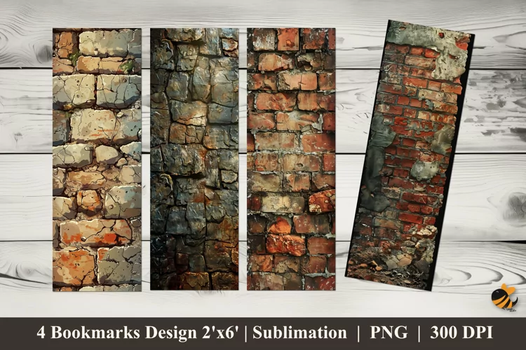Old Wall Bookmark Sublimation Design