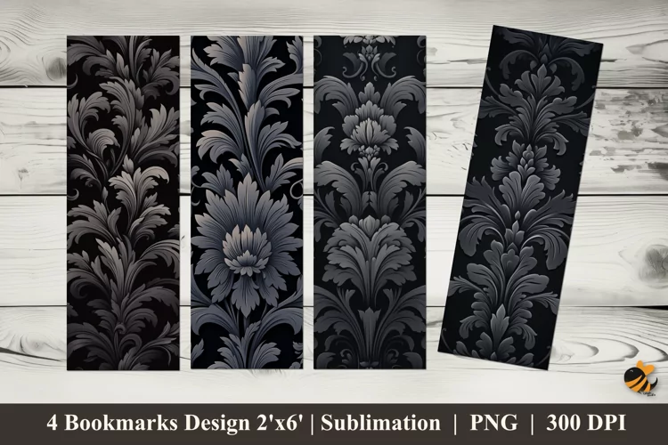 Shadow Flower Bookmarks Sublimation Design