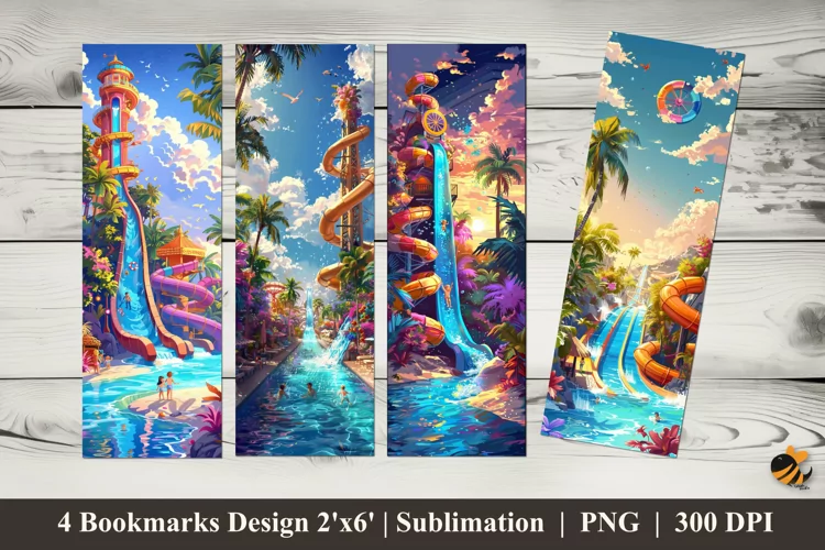 Play Tourism Bookmarks Sublimation Design