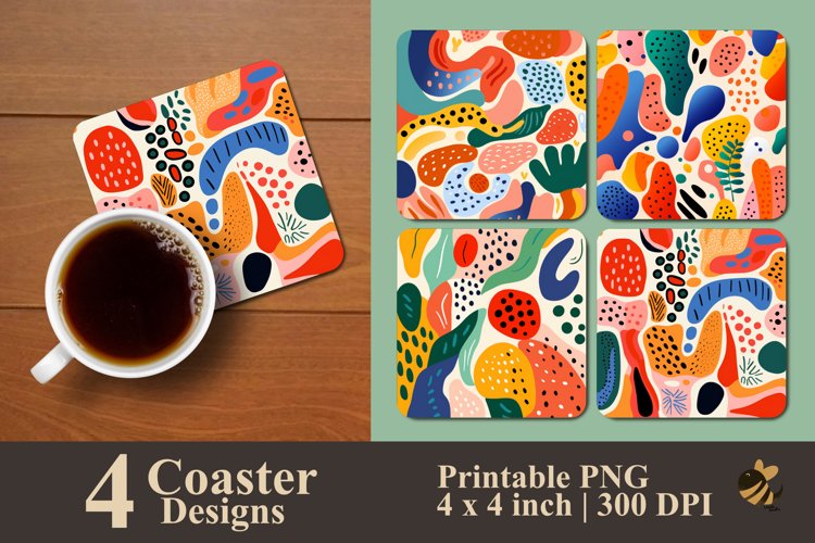 Fruit Shape Coaster Sublimation Designs example image 1