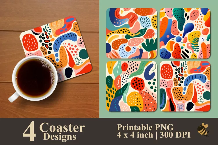 Fruit Shape Coaster Sublimation Designs