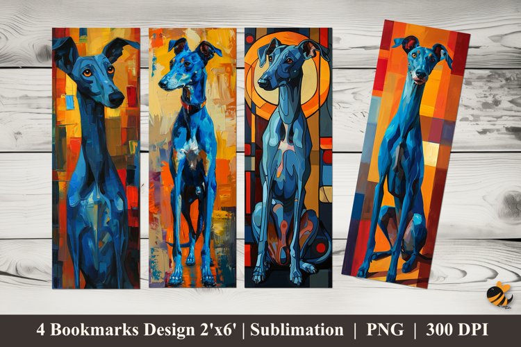 Dog Illustration Bookmarks Sublimation Design example image 1