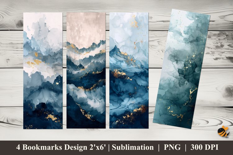 Abstract Sky Bookmarks Sublimation Design example image 1