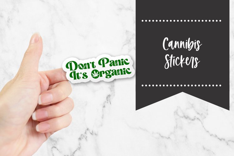 Don't Panic Cannibis Stickers example image 1