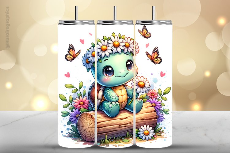 Turtle Tumbler Wrap| Tumbler Sublimation Wrap