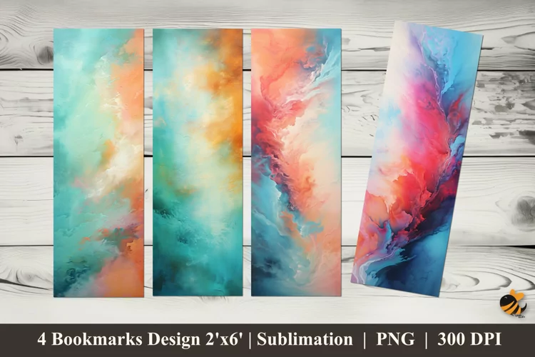 Abstract Texture Bookmark Sublimation Design