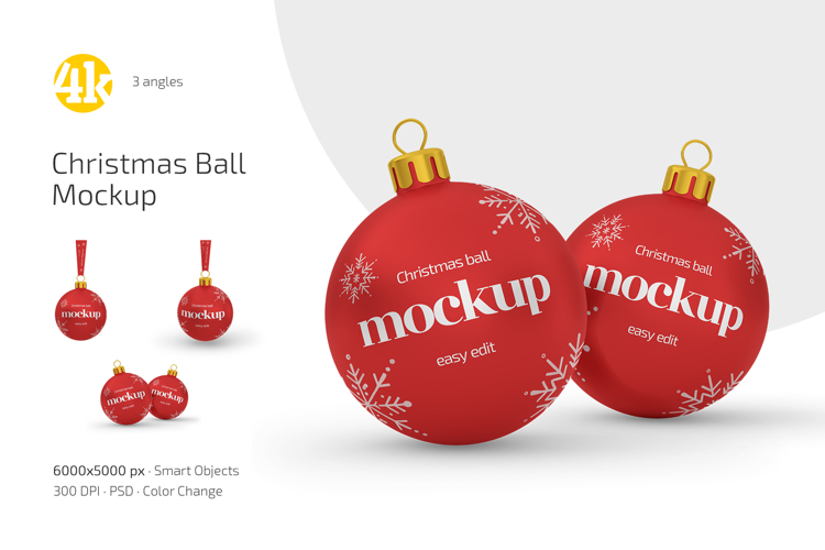 Christmas Ball Mockup Set