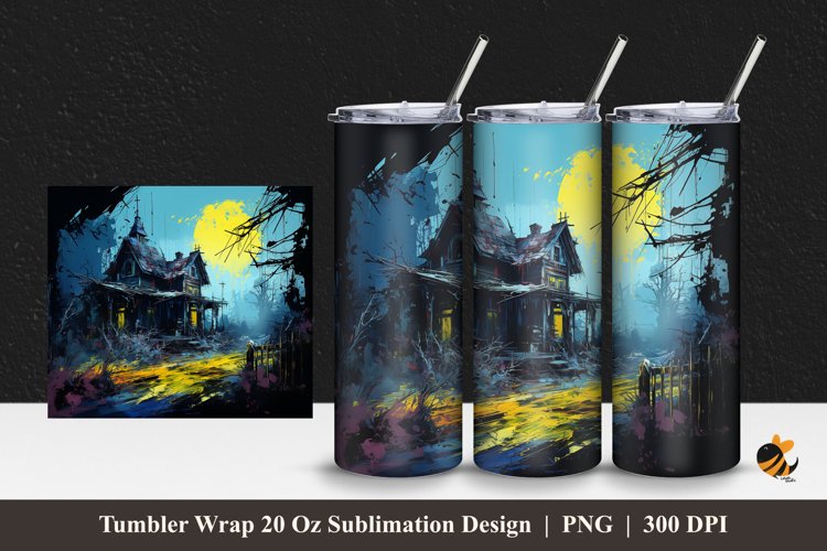 Mystical Tumbler Wrap Sublimation Design 1 example image 1