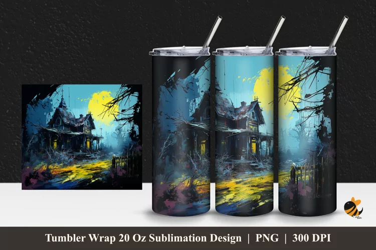 Mystical Tumbler Wrap Sublimation Design 1