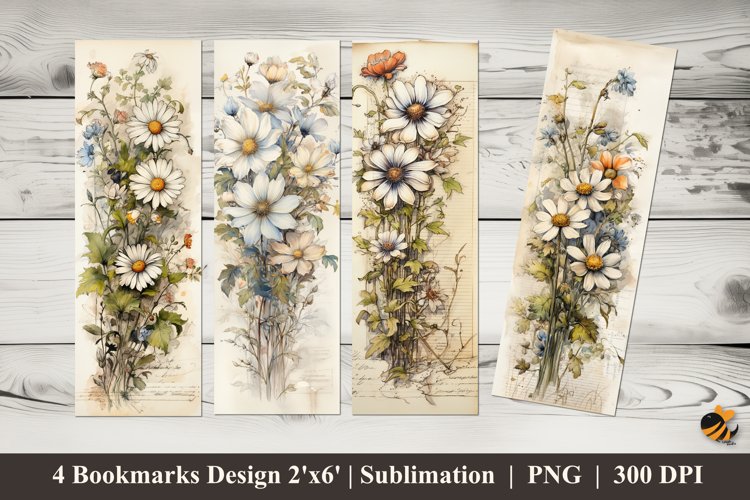 Antique Abstract Bookmarks Sublimation Design example image 1