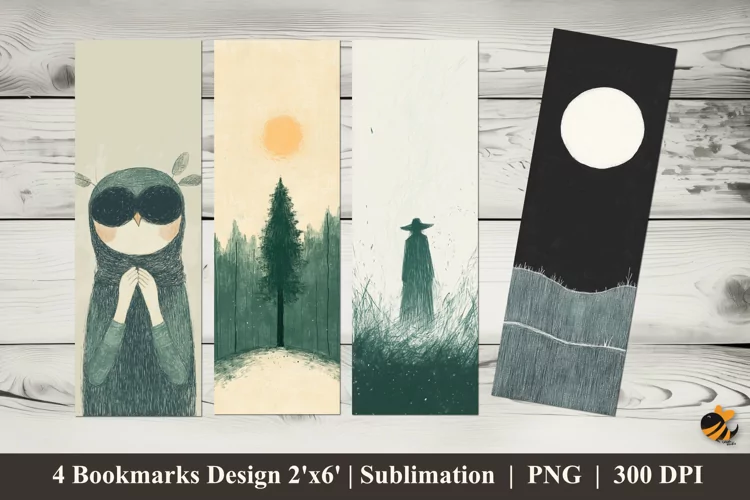 Abstract Art Image Bookmarks Sublimation Design