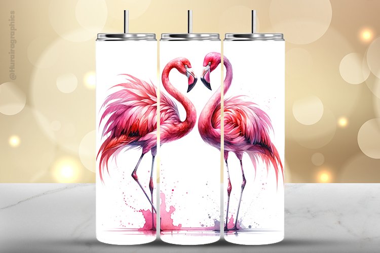 Flamingo Tumbler Wrap| Tumbler Sublimation Wrap