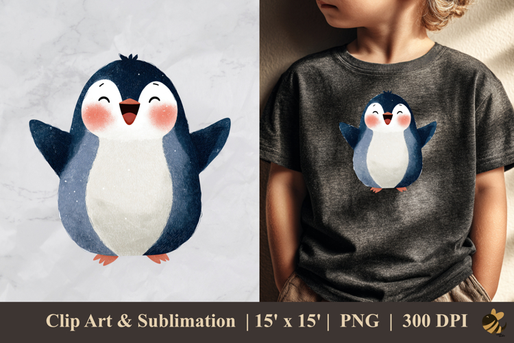 Cute Penguin Clipart Image 3