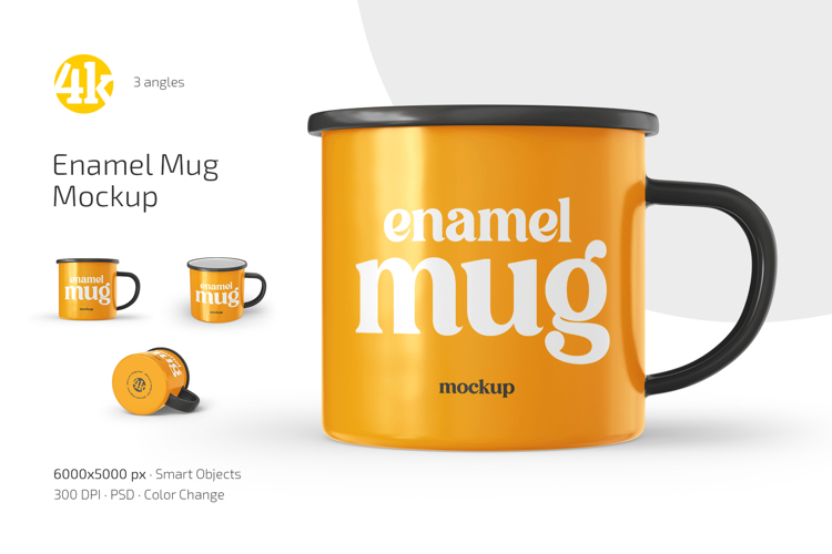 Enamel Mug Mockup Set