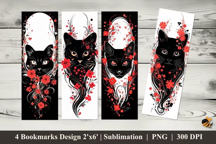 Cat Frame Bookmarks Sublimation Design