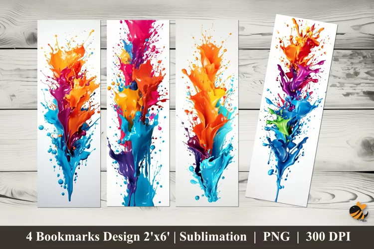Color Mix Bookmarks Sublimation Design