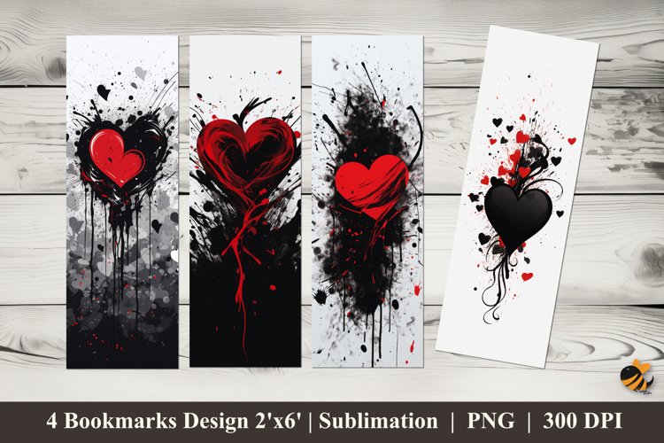 Love Abstract Bookmark Sublimation Design