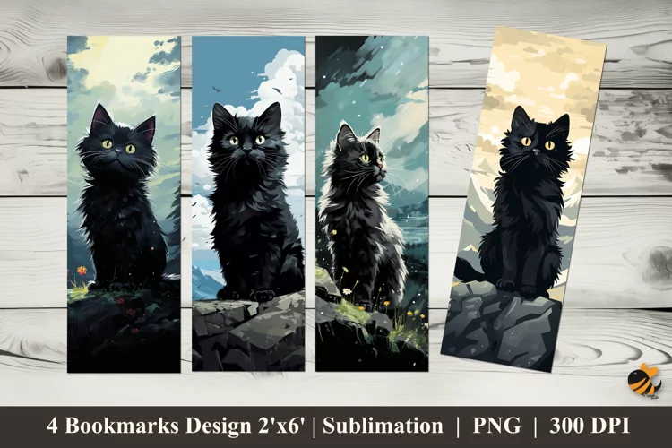 Wild Cat Bookmarks Sublimation Design
