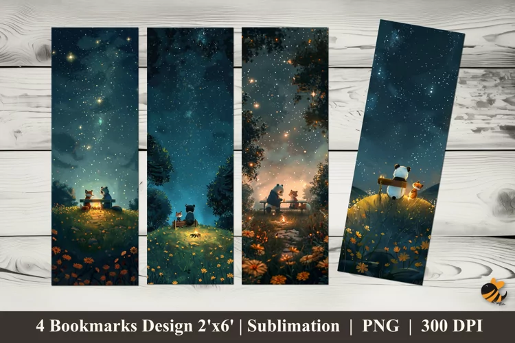 Animals Nature Landscape Bookmarks Sublimation Design