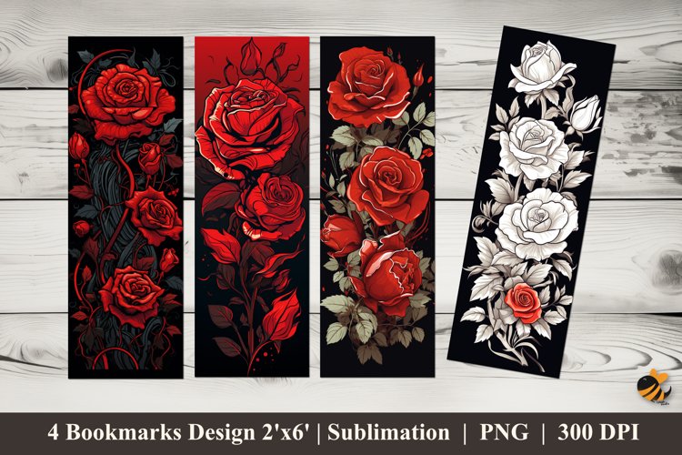 Rose Elite Bookmarks Sublimation Design