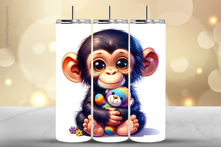 Monkey Tumbler Wrap| Tumbler Sublimation Wrap