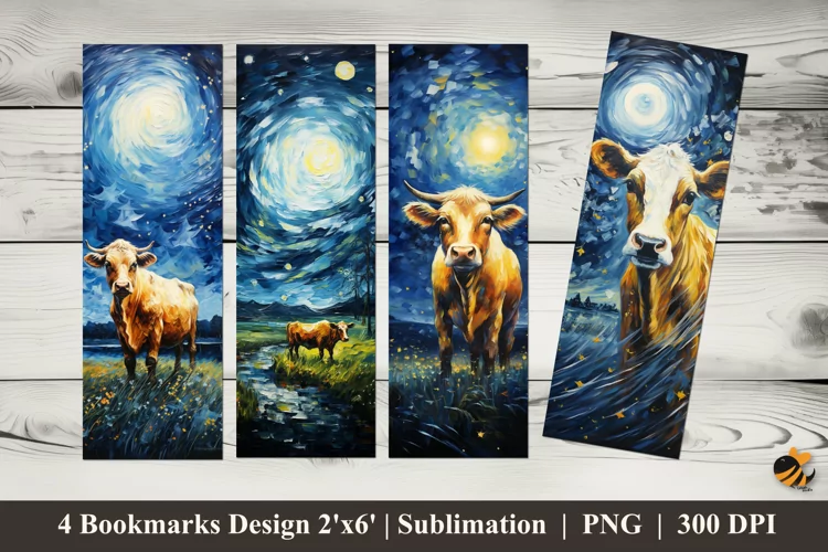 Own Cow Bookmarks Sublimation Design