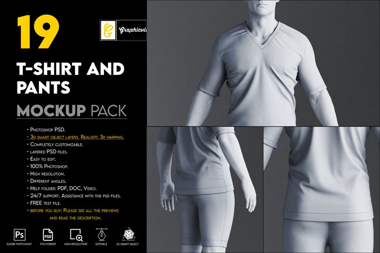 T-shirt and Pants Mockup example image 1