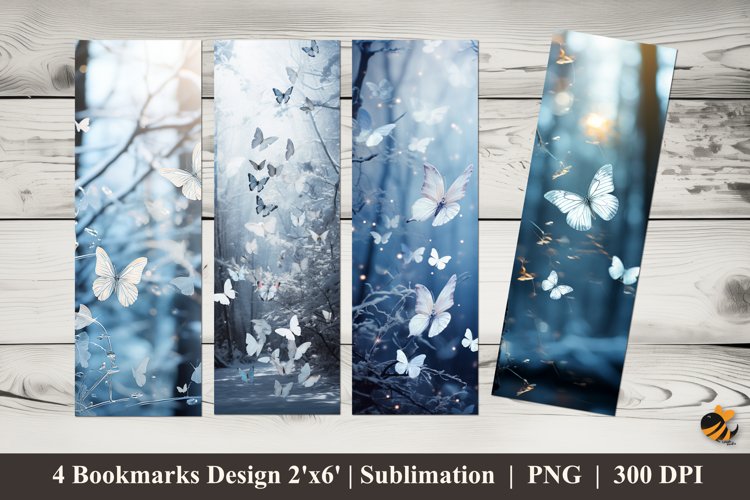 Fantasy Butterfly Bookmarks Sublimation Design (4669369)