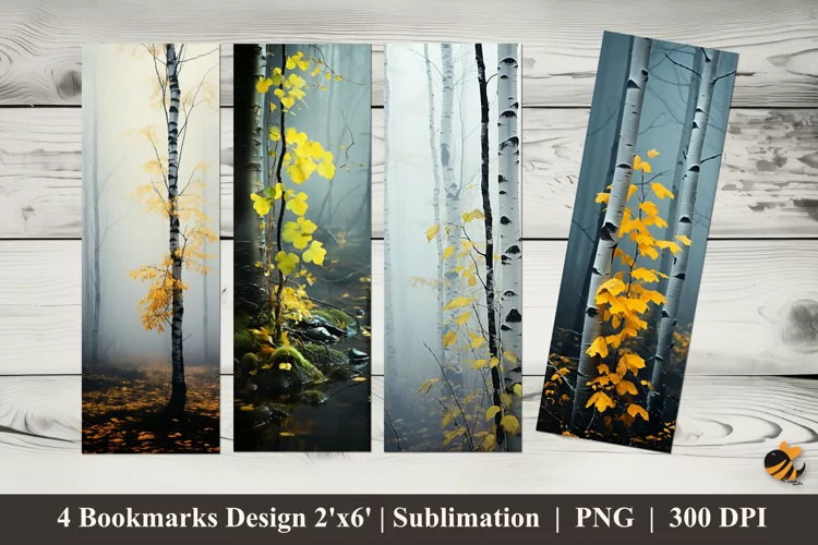 Autumn Morning Bookmarks Sublimation Design