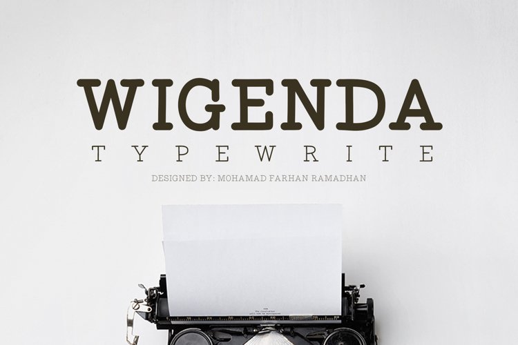 Wigenda Typewrite example image 1