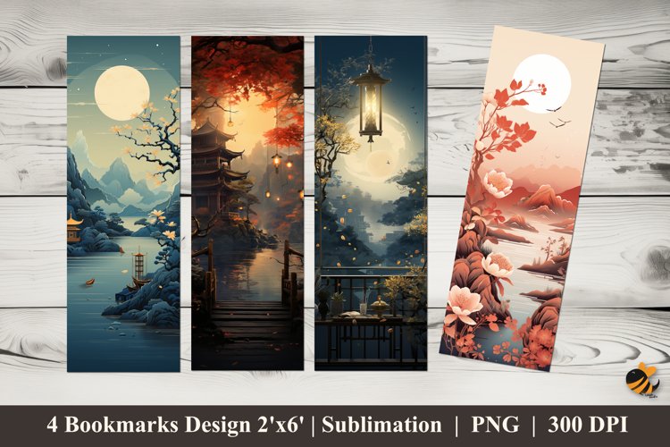 Autumn Poster Bookmarks Sublimation Design