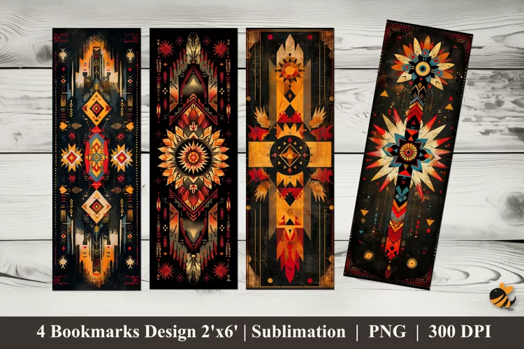 Original Traditional Bookmarks Sublimation Design