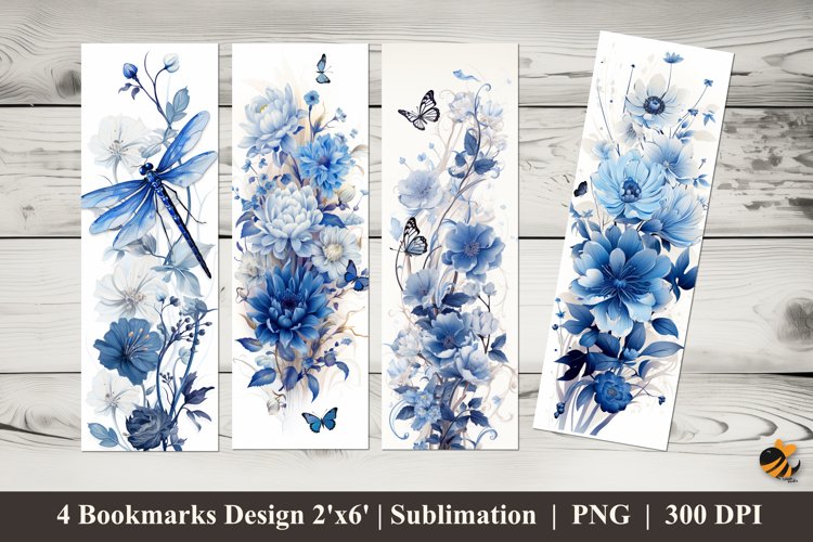 Ornamental Floral Bookmarks Sublimation Design example image 1