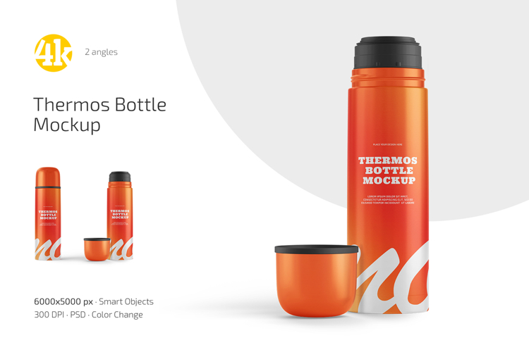 Thermos Bottle Mockup Set