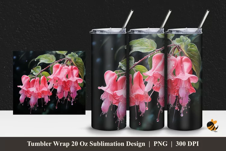 Splash Clear Tumbler Wrap Sublimation Design 1