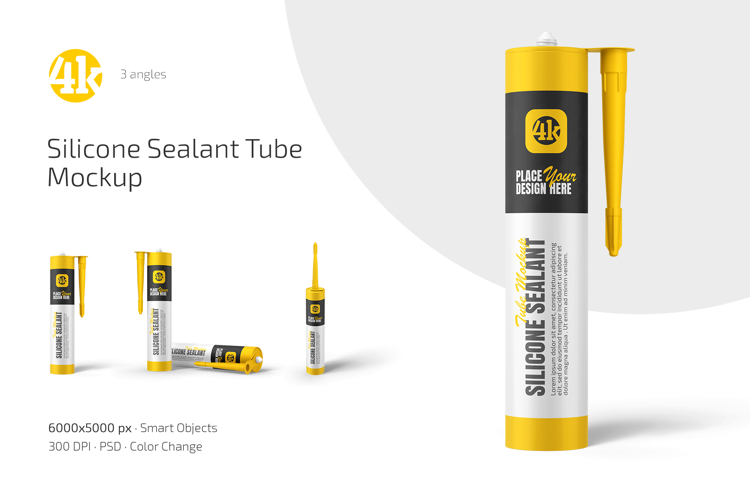 Silicone Sealant Tube Mockup Set
