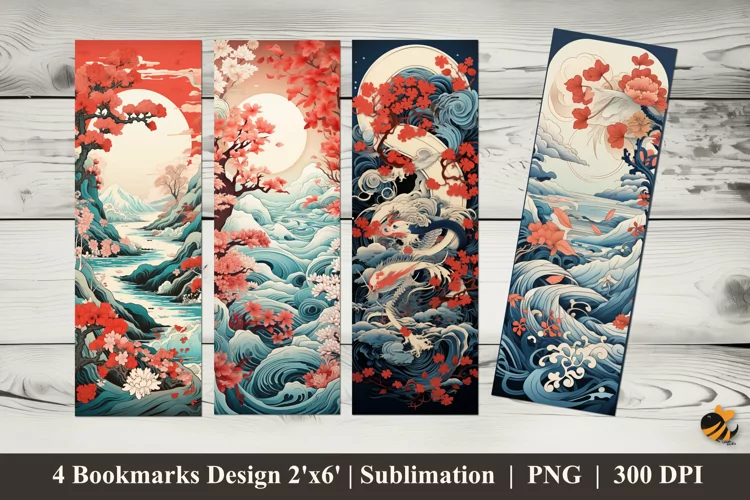 Flower Paradise Bookmarks Sublimation Design