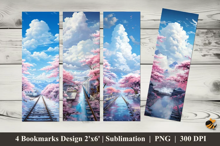 Tropical Nature Bookmarks Sublimation Design