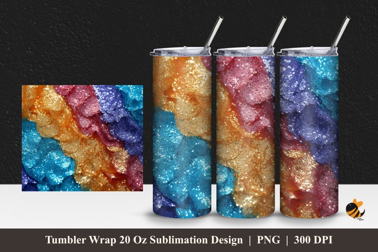 Glitter Sublimation Tumbler Design Image 13