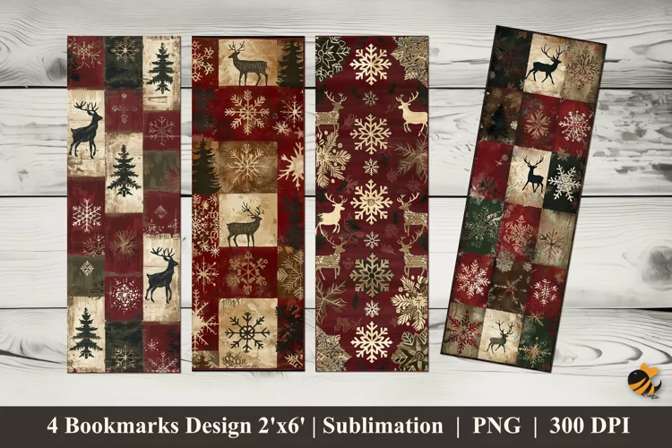 Nordic Pattern Bookmarks Sublimation Design
