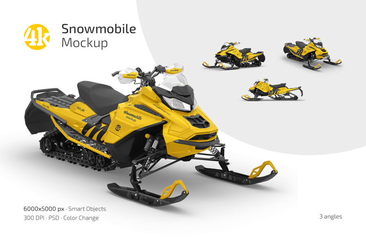 Snowmobile Mockup Set