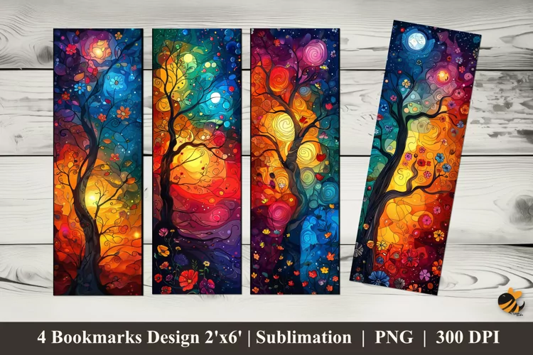 Wonderful Tree Bookmarks Sublimation Design