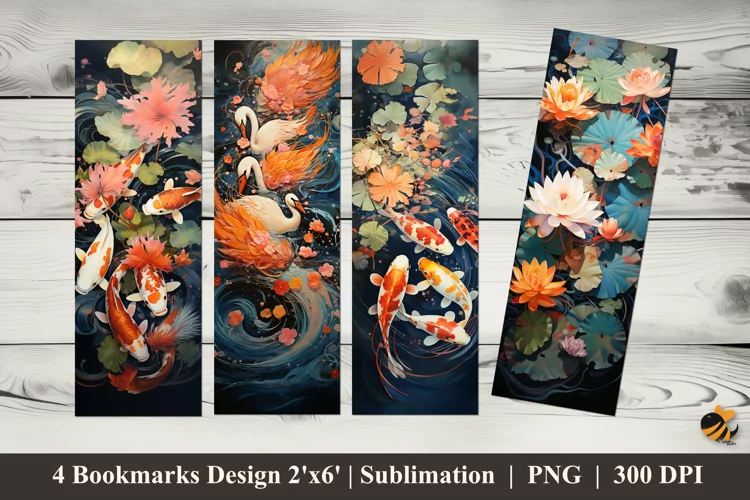 Beautiful Lake Bookmarks Sublimation Design