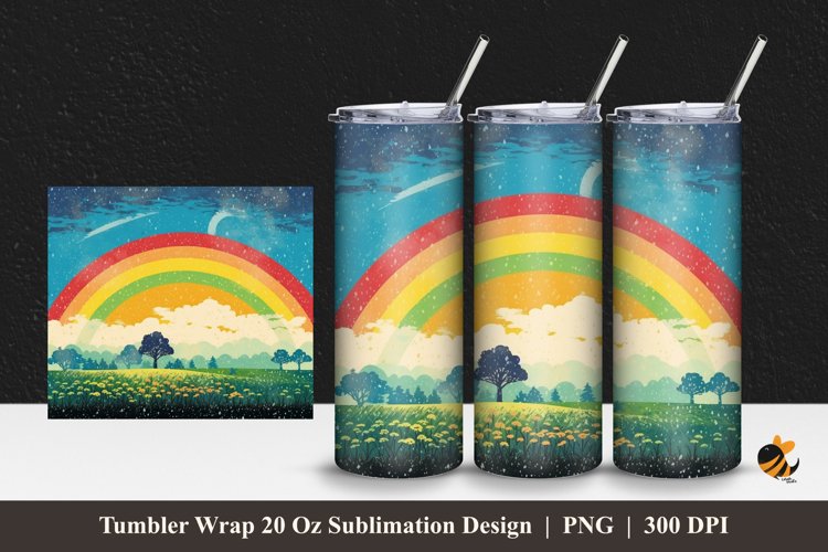 Lovely Garden Tumbler Wrap Sublimation Design 1