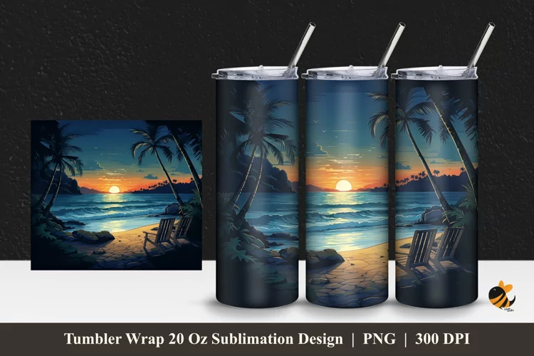 Cold Night Tumbler Wrap Sublimation Design 1
