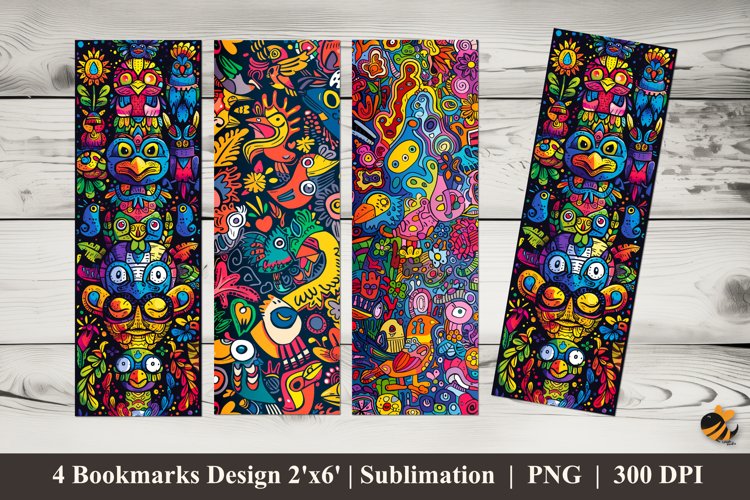 Ethnic Pattern Bookmarks Sublimation Design example image 1
